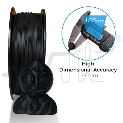 Image of NFIL3D 1KG Net Rpla Black 3D Printer Filament | Filaments for 3D Printer| 1.75mm| Accuracy - + /- 0.015mm | 1000g 3D Filament, 250g Spool & 350g Packaging Weight (Total Weight 1.6KG)