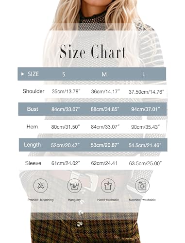 Image of MISSACTIVER Women Casual Long Sleeve Mock Neck Plaid Sweaters Color Block Slim Fit Knitted Pullovers Tops Fall Winter 2024