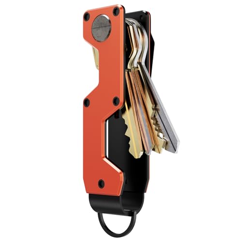 MINBERAND Key Organizer Compact Key Holder Metal Key Chain Minimalist key case key holder for keychain Secures 1-5 Keys(