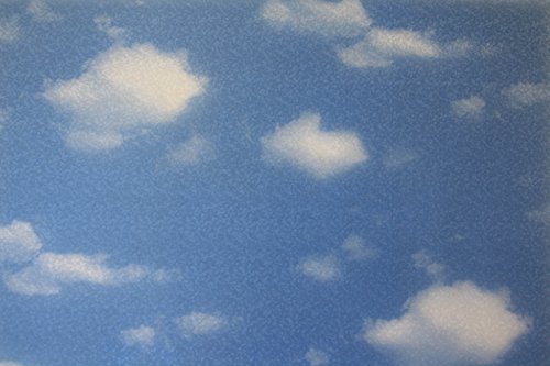 Película decorativa adhesiva estática nubes 35" x 6 pies miniatura 2