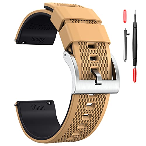 Bracelet de montre toile 24mm vert résistant pour le camping, la randonnée et le quotidien