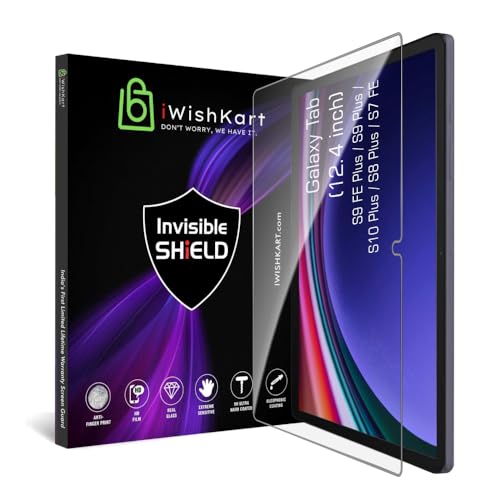 Image of compatible with Samsung Galaxy Tab S9 FE Plus / S9Plus / S10Plus / S8Plus / S7 FE 12.4 Inch Tab Tempered Glass Screen Protector Guard with Easy Installation kit | S9FE+ /S10+ /S9+ /S8+ /S7+ /S7FE Tablet