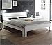 Produktbild HASENA Fine Line Bett Syma 18 Füße Ronda Buche weiß deckend 120x200