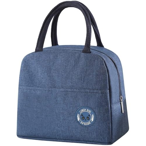Image of NORIQ Insulated Travel Lunch /Tiffin /Storage Bag for Office, College & School (Blue) (Cotton) 6 Liters