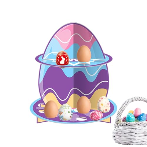 Bandeja de Varios Niveles de Huevo de Pascua, decoración de Bandeja de títulos de Pascua | Bandejas Decorativas de Huevos de Varios Niveles - Suministros para Fiestas, de Mesa de Vacaciones