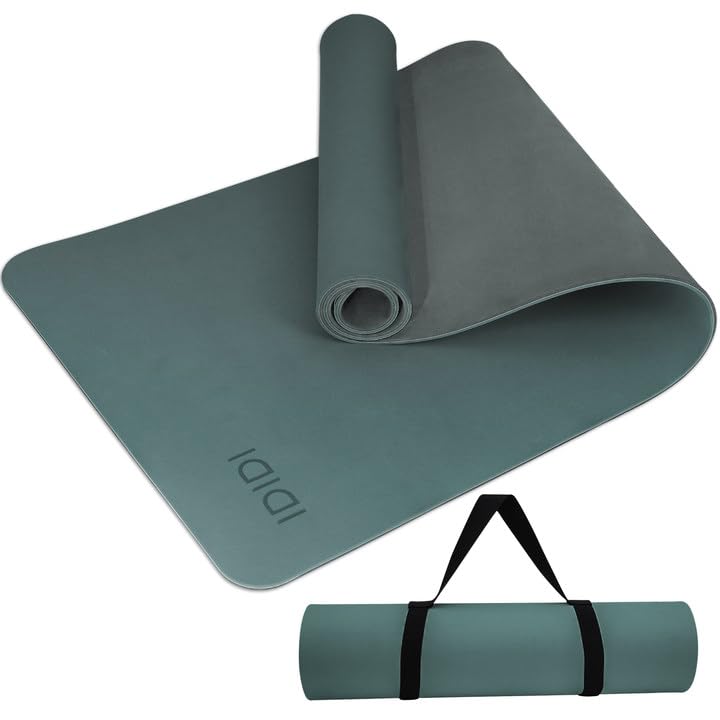 Yoga Mat with Strap Non-Skid Workout Mat 8mm Thick Yoga Mat POE Yoga Mats for Women Men Kids
