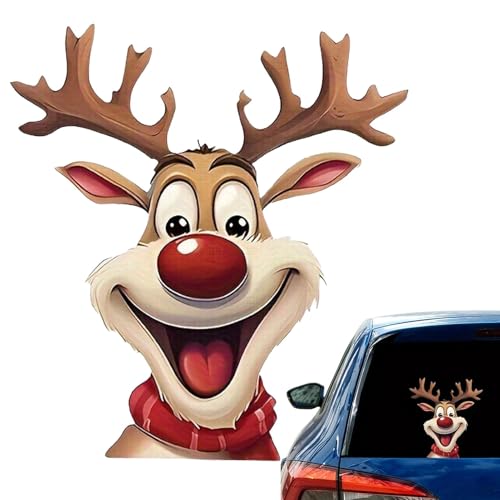 Weihnachten Elch Auto Aufkleber | Wasserdichte Weihnachten...