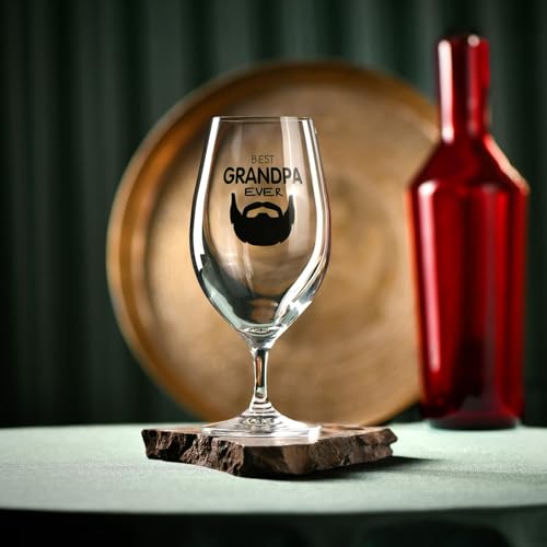 Krosno Beer Glass 400 ml, 1 Piece with Inscription – Gift for Grandpa – Glass with Dedication for Him – Lead-Free Crystal Glass, Decorative - Image 4