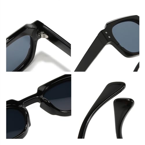 Lunettes de soleil rivets décoration style rétro punk avec verres petit carré UV400