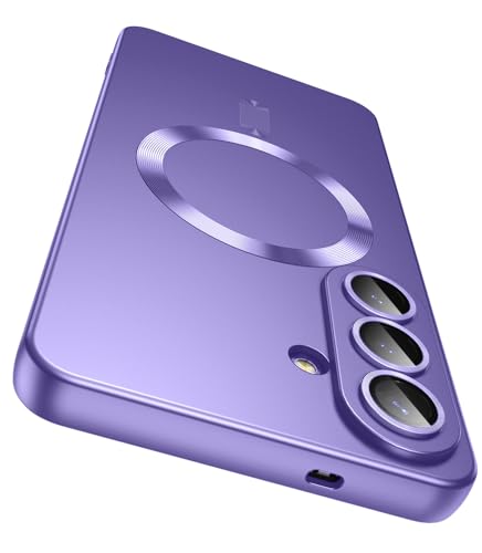 LEKEVO Samsung Galaxy S26 Plus�p���C�P�[�X [MagSafe�Ή�] [�J���������Y�v���e�N�^�[����] �X���� �\�t�g�V���R�� �o���p�[ �ϏՌ� ���^���b�N ���X�^�[ �X�}�z�P�[�X �p�[�v��