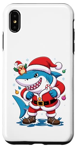 Santa Costume For Kids Boys Adults Funny Shark Christmas X}zP[X iPhone XS Max p
