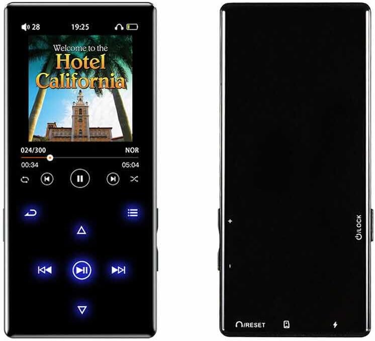 MP3 Player 32GB with Bluetooth 5.3, 2.4″ Screen Voice Recorder Mp4 Mp3 Player, Portable Lossless Sound Music Player