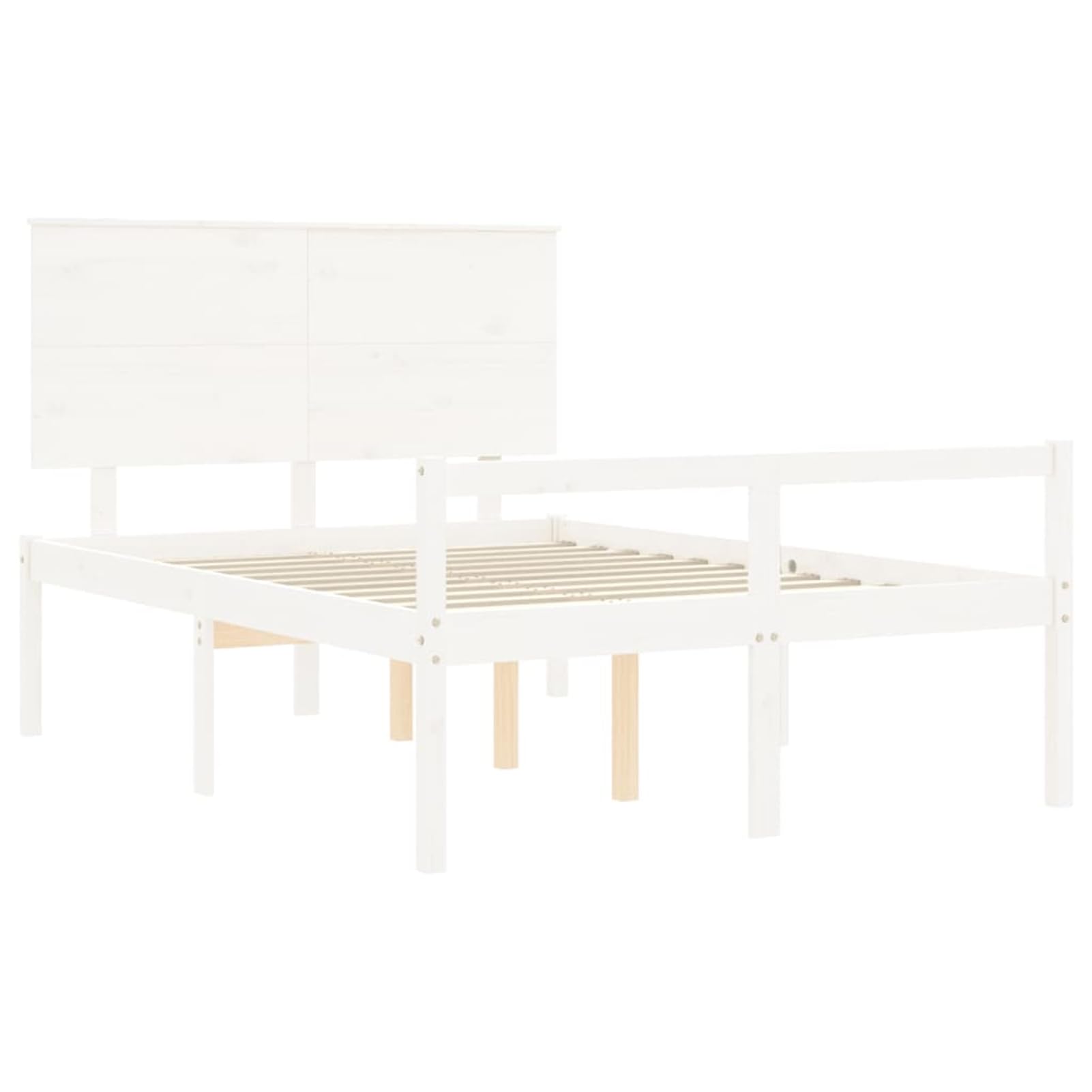Massives Kiefernholzbett 120x190cm mit Stauraum, 45cm Bodenhöhe - Seniorengerecht Model3195452
