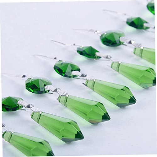 Cuentas de cristal verde para cortinas que transforman la iluminación de tu salón 3