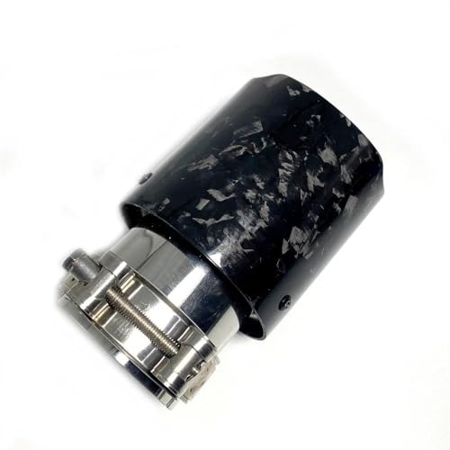 Silenciadores azules de acero inoxidable y carbono forjado brillante para tubo de escape universal 6