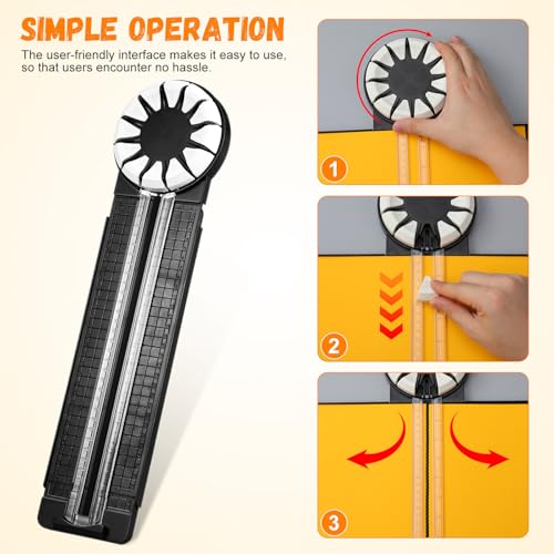 Massicot pour bureau facile d'utilisation avec table de coupe graduée noire - 3