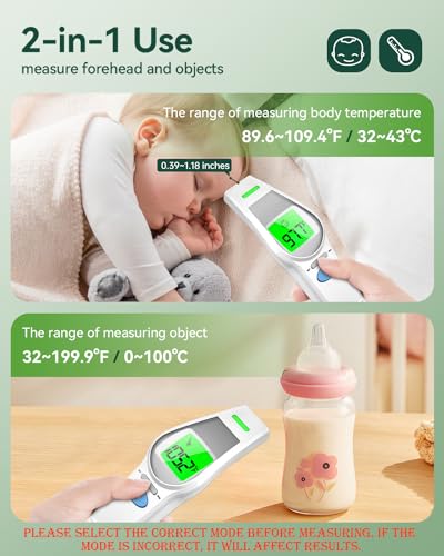 Fieberthermometer für Kinder Erwachsene,HOLFENRY Fieberthermometer Kontaktlos infrarot-thermometer...