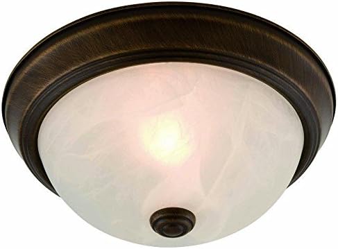 Hardware House 119962 Twin Pack 12-3/4-Inch by 4-3/4-Inch Ceiling Lighting Fixture Oil Rubbed Bronze