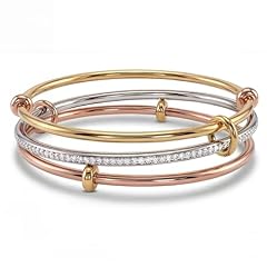 Silver zirconium + gold + rose gold