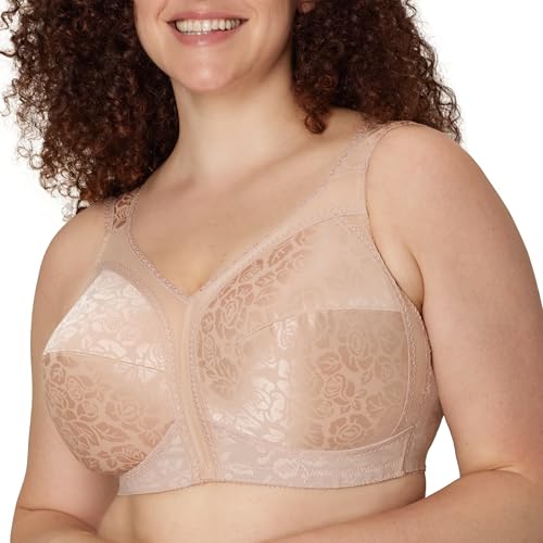 Image of Playtex Women's Wireless Bra, 18 Hour Plus-Size Bras Available, Full Coverage, Smoothing, 4693, Single or 2-Pack