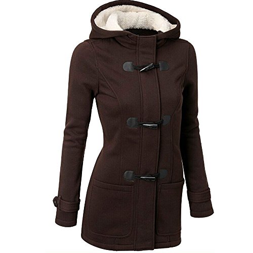 Abrigos Mujer Invierno,Moda Mujeres Cortavientos Outwear Lana Caliente Delgada Capa Larga Chaqueta Trench Mujer Abrigo Casual Sudadera con Capucha Chaqueta de Lana Jacket Parka Pullover