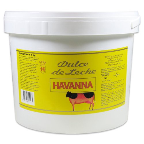 Crema de caramelo de leche de Argentina, envase de plástico 7 kg. - Dulce de Leche HAVANNA Repostero 7kg