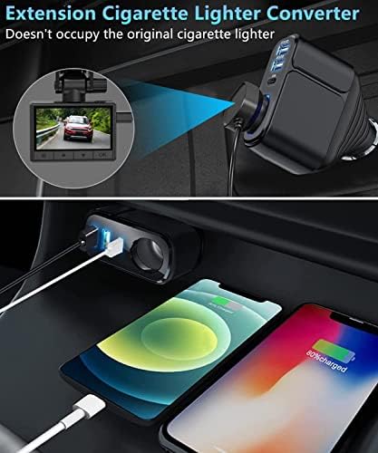 [PD3.0+Dual QC3.0] Car Charger Adapter, [4 in 1] 56W 12V/24V USB C Cigarette Lighter USB Charger for iPhone 14/13/12/11/XS/X/XR/8, iPad Pro/Mini,Samsung Galaxy, Pixel 2 3 etc