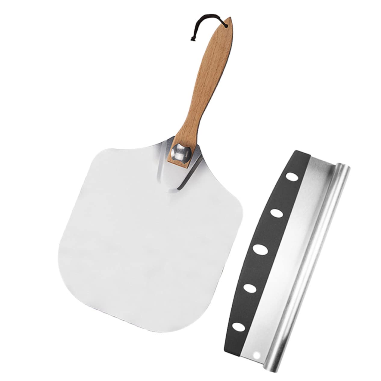 Ciieeo Cooking Essential Aluminum Pizza Shovel Set Wooden Handle Heat Resistant