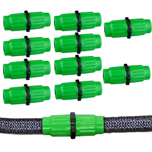 10 Sets Expandable Garden Hose Repair Kit, Plastic Flex Hose Repair Kit, Hose Female Male Connectors Accessories Compatible with Pocket Hoses Expandable Hoses Easily and Quickly