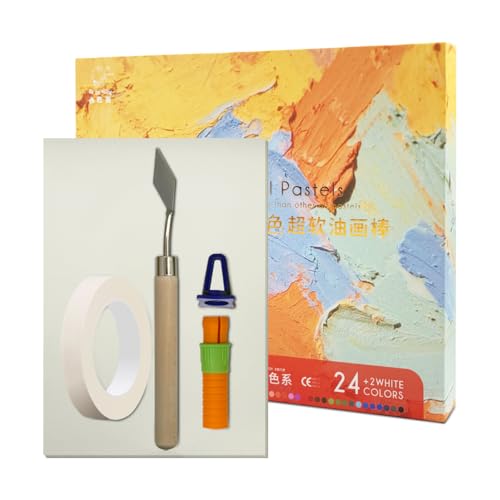 Non-Toxic 24-Color Ultra-Soft Heavy Pigment Oil Pastels - Premium Artist Soft Crayons for All Ages & Skill Levels,Ideal for Students & Classroom Bulk Use.