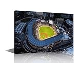 TUMOVO Wall Art for Living Room Atlanta Truist Park Bedroom Wall Decor Baseball Stadium Skyline Wall Paintings for Office Print On Canvas Sports Modern Artwork Framed Ready to Hang, 24x16in