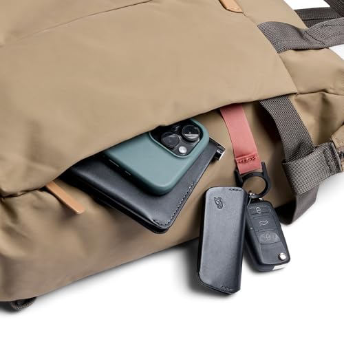 Image of Bellroy Tokyo Totepack, Convertible Backpack Tote Bag - Khaki | Water-resistant woven convertible backpack and tote bag for work and everyday carry