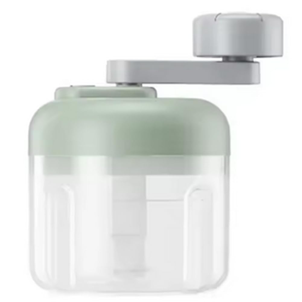 CTRLZS Kitchen Gadgets Garlic Mincer Tool Food Chopper Hand-Crank Multifunctional Vegetable Slicer Small Food Processor Green 250ML