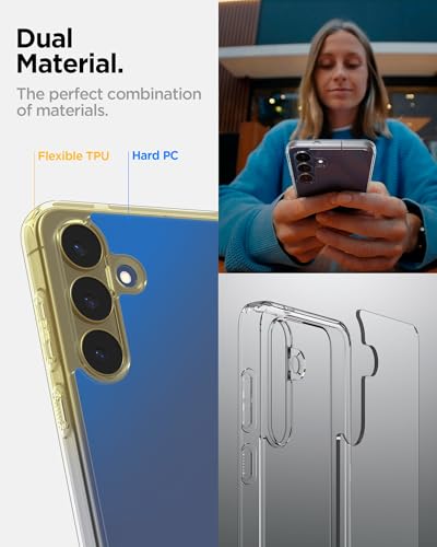 Image of Spigen Ultra Hybrid | Samsung Galaxy S25 FE Case [Transparent] [Air Cushion Protection] Galaxy S25 FE Back Cover | TPU+PC - Crystal Clear