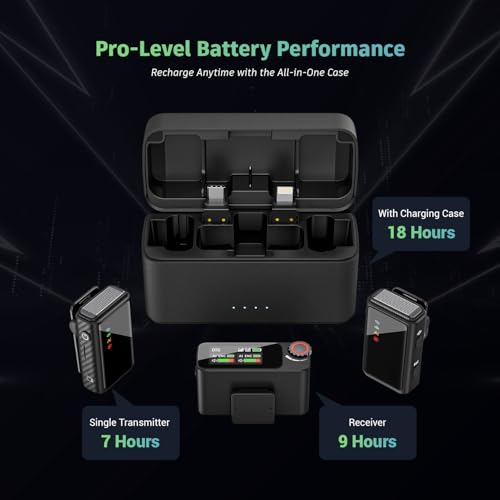 Image of String Swing Wireless Microphone with Noise Cancellation, Collar Mic for YouTube Video Recording and Vlogging, Wireless Mic Compatible with DSLR, iOS and Android