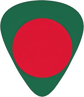 Flag of Bangladesh print Guitar Picks with Organizer Box Celluloid Guitar Plectrums for Acoustic Guitar, Bass