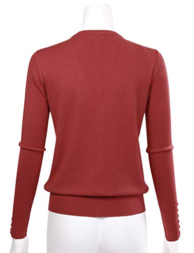 Image of Allsense Women's Long-Sleeve V-Neck Cardigan Sweater | Button Down, Lightweight Soft Knit