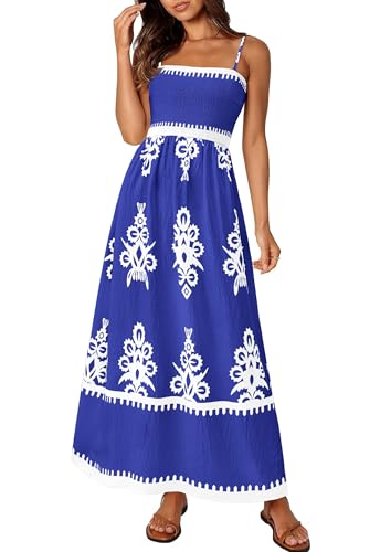 Image of PRETTYGARDEN Women's Summer Boho Maxi Dress Floral Sundresses