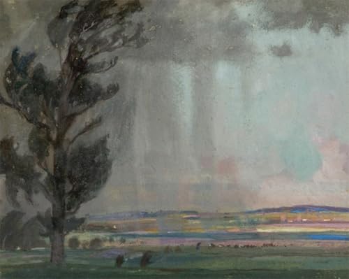 Toile Idzie Burza Henryk Szczyglinski pour un Salon Chaleureux et Élégant