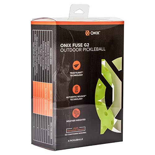 Onix Fuse G2 Pickleball Ball 6 Pack - Offical Ball Of The App And Ppa Tours, Neon Green - 6 Pack, One Size (Kz41006N-G2) #TOP4