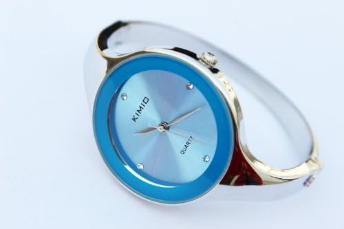 Elegent fashion round face lady's women's bracelet bangle wrist quartz watch
