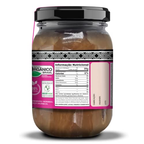 Geleia Orgânica Artesanal de Morango Zero Açúcar Umbuy Orgânicos 260G