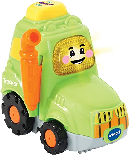 VTech TUT TUT Baby Flitzer - Trecker Spielzeugauto mit Musik aufleuchtender Taste spannenden Sätzen und Geräuschen Für Kinder von 1-5 Jahren Grün/Orange/Gelb