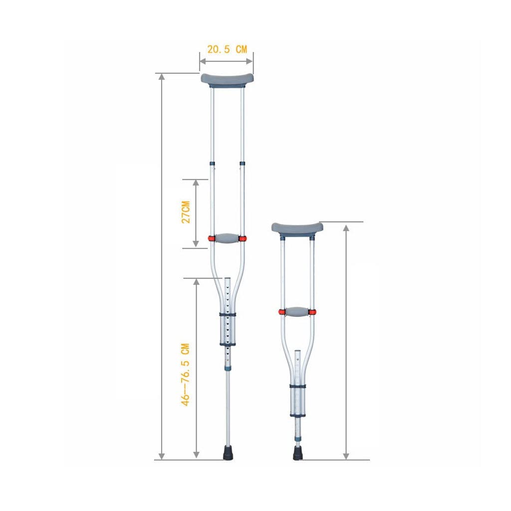 GCX- Muleta for Axilas Aleación de Aluminio Altura Ajustable Axilas Doble muleta Ligero Axilas Doble muleta Bastón Muleta Palo Firma