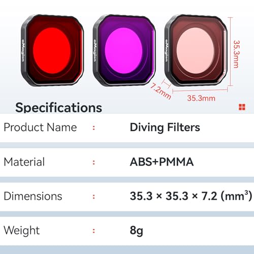 Filtro para lentes de buceo para cámara de acción Insta360 Ace Pro 2, carcasa impermeable protectora, accesorios para inmersión en rojo, rosa y morado (rojo claro) miniatura 3