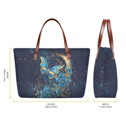 Image of 2PCS Tote Bag for Women Top Handle Purse with Wallet, Hobo Bag Tote Shoulder Bag with PU Cosmetic Bag