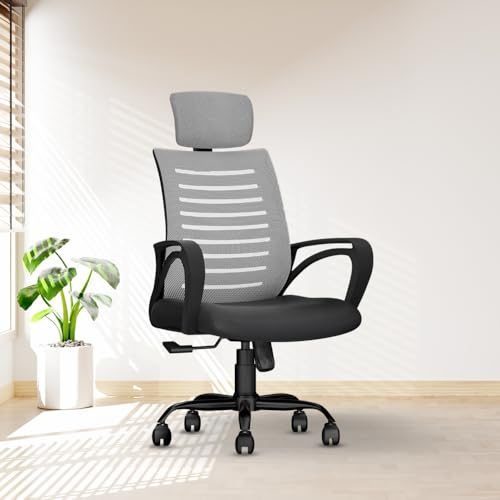 CELLBELL Desire C104 Mesh High Back Ergonomic Office Chair - Adjustable Seat Height, Sturdy Metal Base, Revolving Study & Computer Chair for Work from