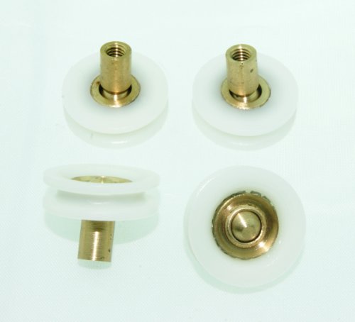 ShowerPart V-Grooved Ball Joint Shower Door Rollers/Wheels/Runners LW045, Shower Door Wheel Diameter 20mm, Wheel Thickness 6mm, Nylon, Shower Door Replacement Parts, 4X - Image 3