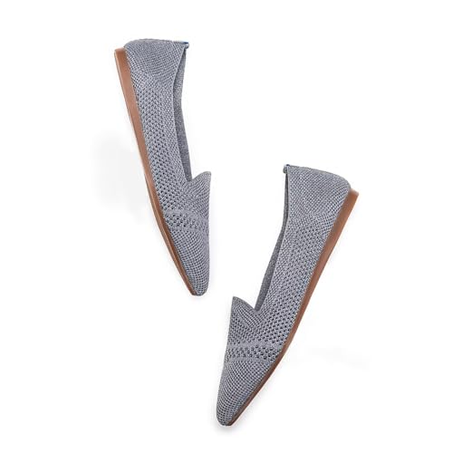 Image of Frank Mully Womens Pointed Toe Flats Knit Dress Shoes Comfort Women Shoes Softable