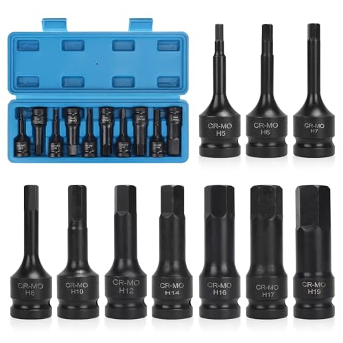 EFUTURETIME Lot de 10 douilles hexagonales 1/2